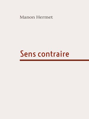 cover image of Sens contraire